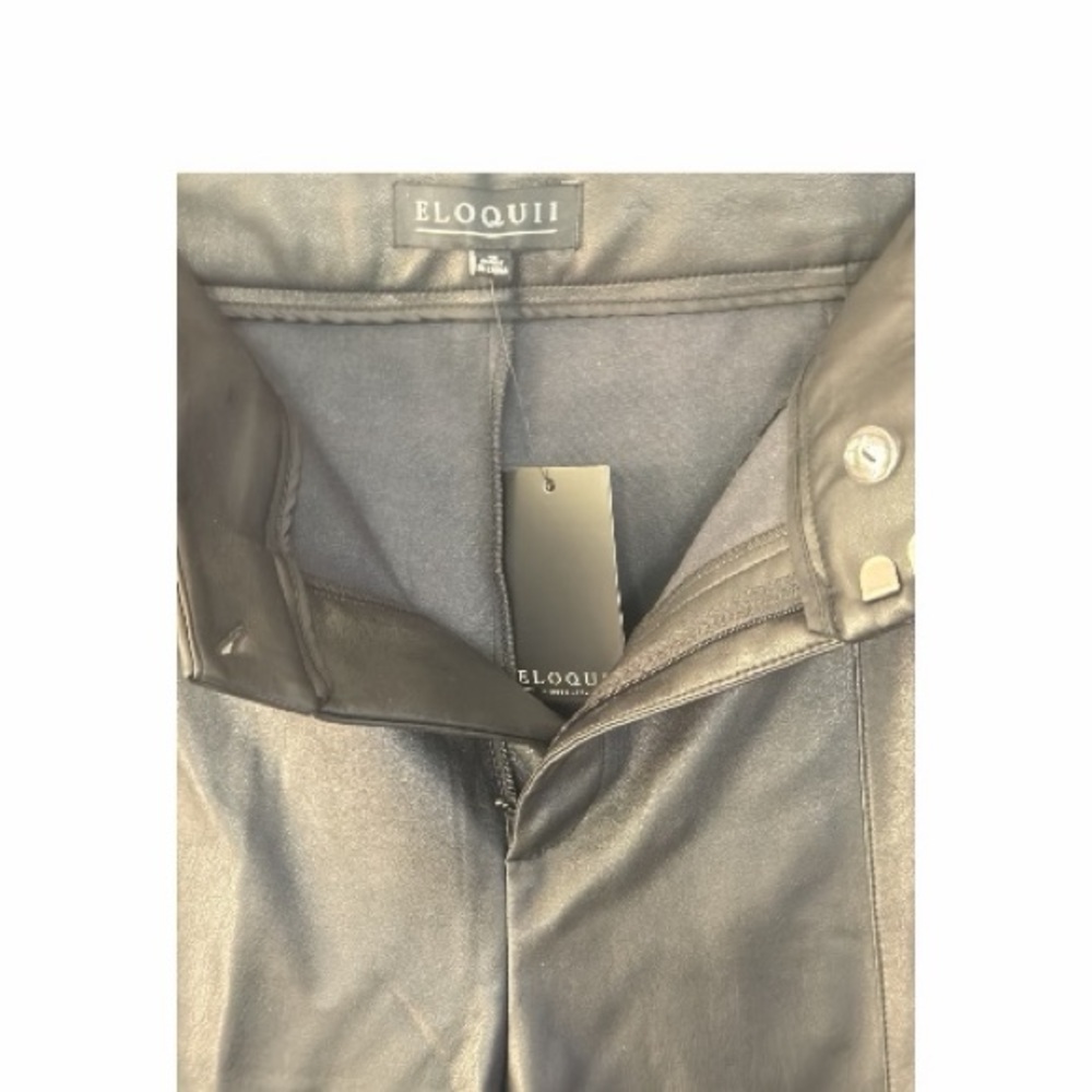 Eloquii Black Faux Leather Pants Women’s Size 18 - Picture 5 of 7